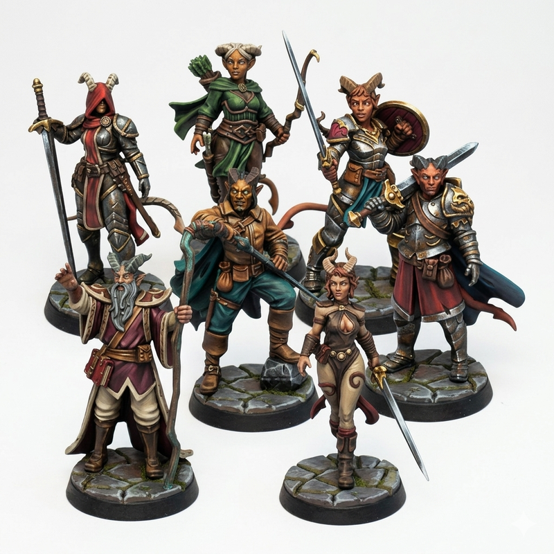 Tiefling Miniatures | Fantasy Miniature | Galaad Miniatures