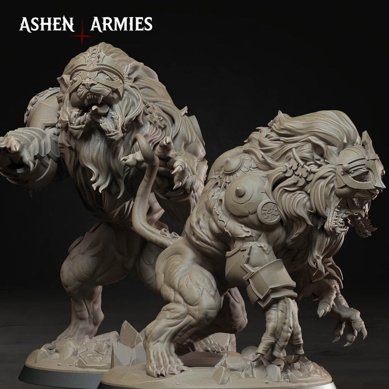 Lion of Jabir Guilded Dominion Miniatures | Trench Grimdark | Ashen Armies