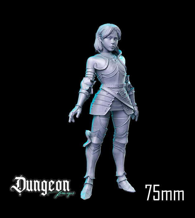Knight Victoria | Pathfinders | Fantasy Miniature | Dungeon Pin-Ups