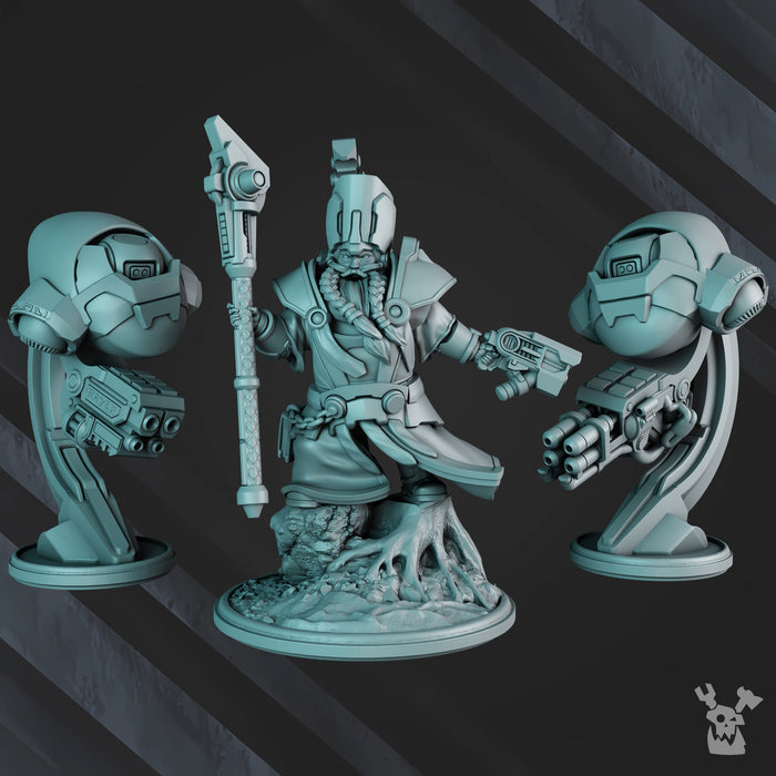 Sorcerer-Thane Thaurizan w/ Droids | Dwarf Clans | Grimdark Miniature | DakkaDakka