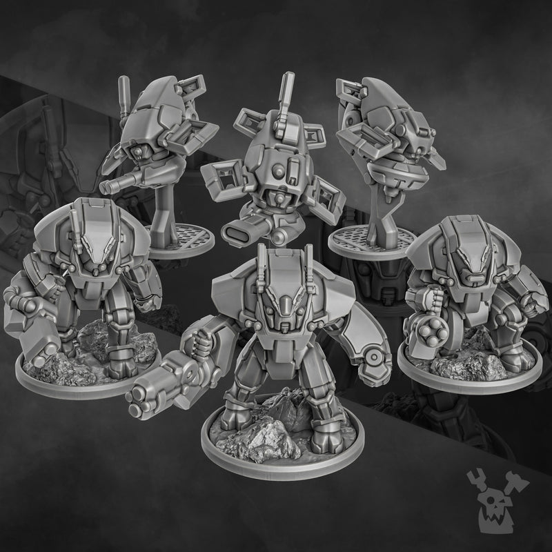 Shadow Combat Suits | Greater Good | DakkaDakka | Sci-Fi Grimdark Wargaming Miniature 28mm 32mm