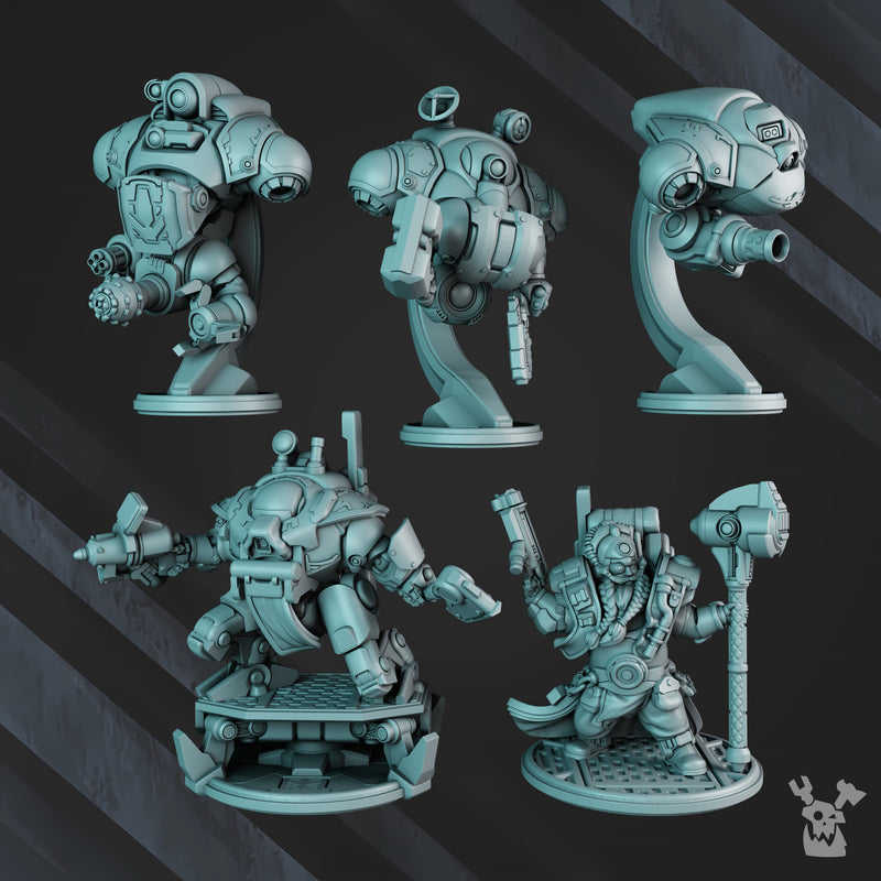 Brokkr The Bronze Beard w/ Droids | Dwarf Clans | Grimdark Miniature | DakkaDakka