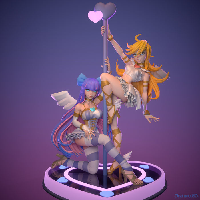 Lingerie Pair | Pin-Up Statue Fan Art Miniature Unpainted | Dinamuu3D