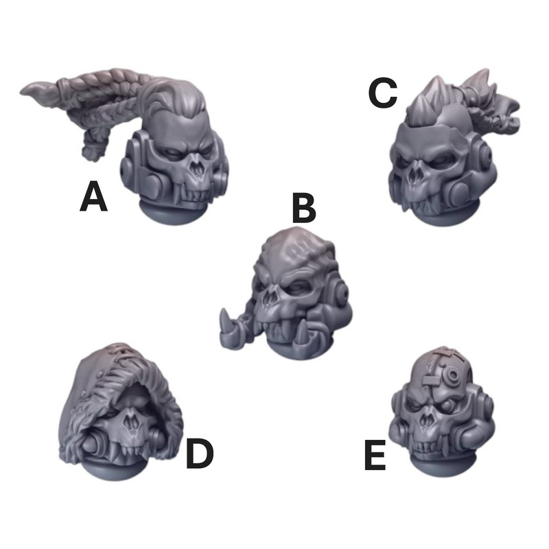 Heads Pack 2 Primal Hounds Conversion Bits For 28mm 32mm Sci-fi Space Knights