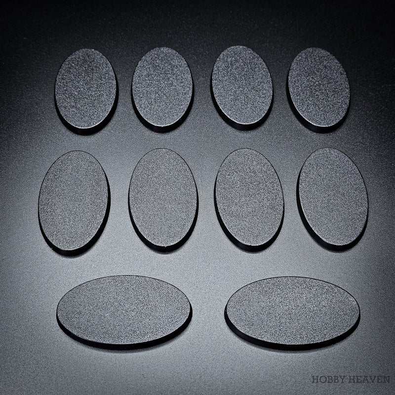 60x35mm Oval Plain Plastic Bases