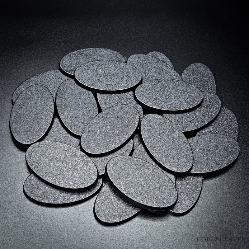 60x35mm Oval Plain Plastic Bases