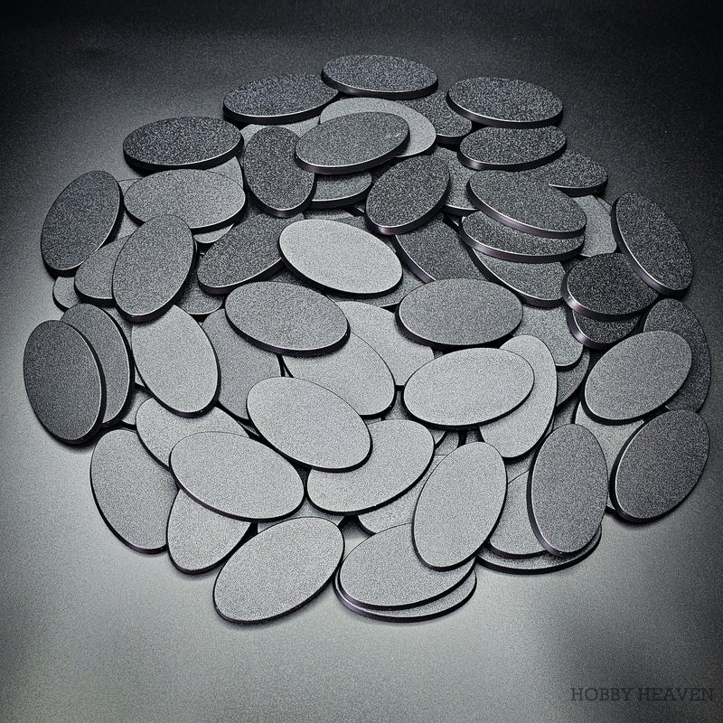 60x35mm Oval Plain Plastic Bases