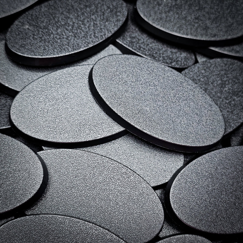 60x35mm Oval Plain Plastic Bases