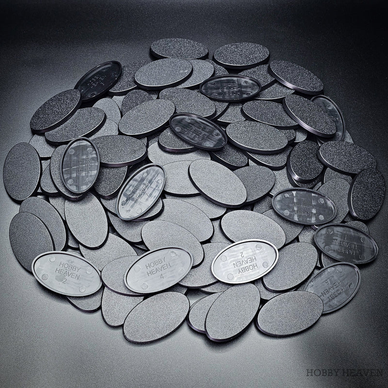 60x35mm Oval Plain Plastic Bases