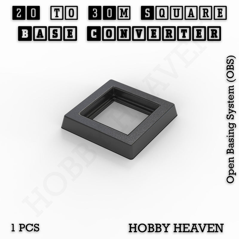 Square to Square Bases Size Converters 3d Print Full Range