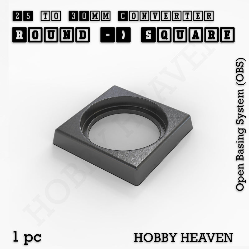 Round to Square Bases Shape and Size Converters 3d Print Full Range