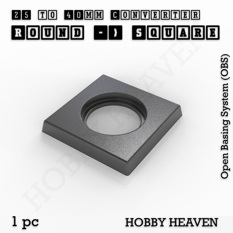 Round to Square Bases Shape and Size Converters 3d Print Full Range