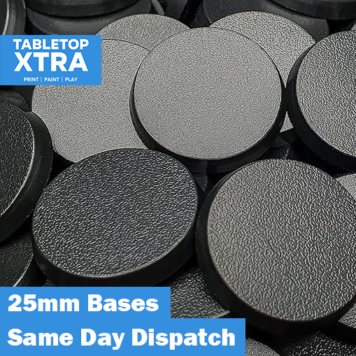 25mm Round Bases Tabletop Miniatures & Wargaming