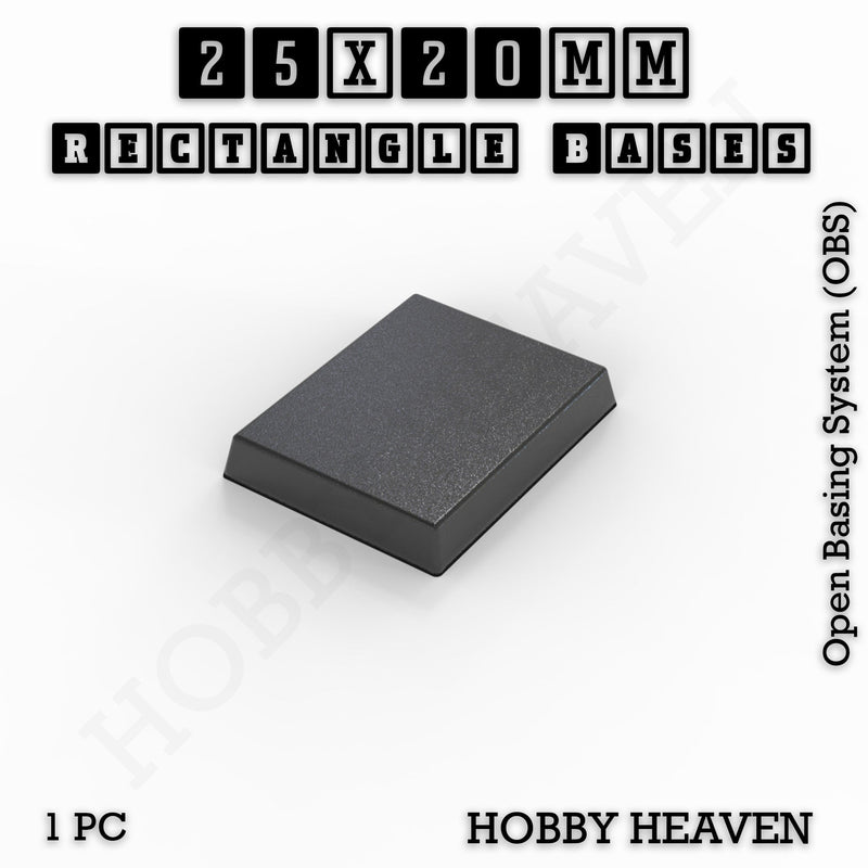 Rectangle Bases Range Sizes - 75x30mm to 125x40mm Medium Sizes 3d Print Full Range Tabletop Games