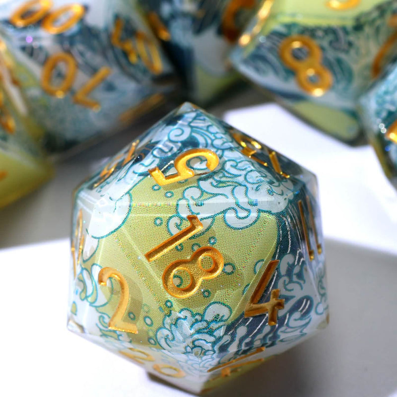 Dawnbreaker | Sharp Edge Dice | Resin | 7 Piece Set