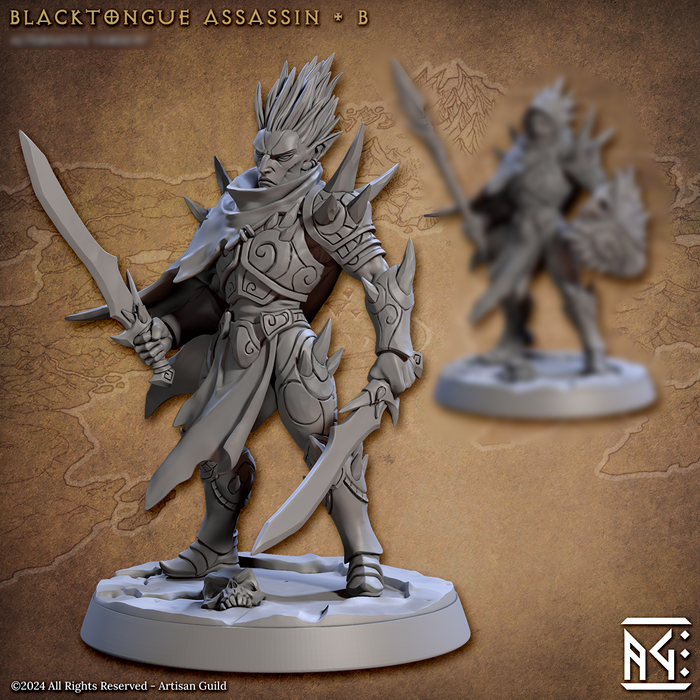 Assassin B | Blacktongue Assassins | Fantasy D&D Miniature | Artisan Guild