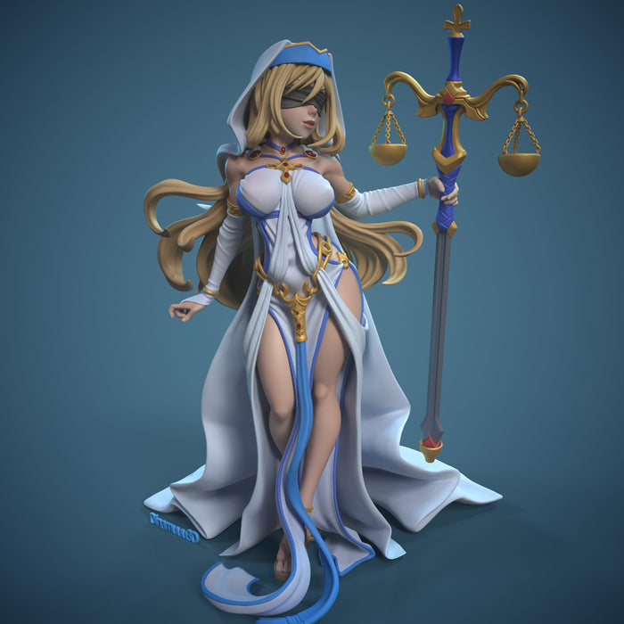 Sword Maiden | Pin-Up Statue Fan Art Miniature Unpainted | Dinamuu3D