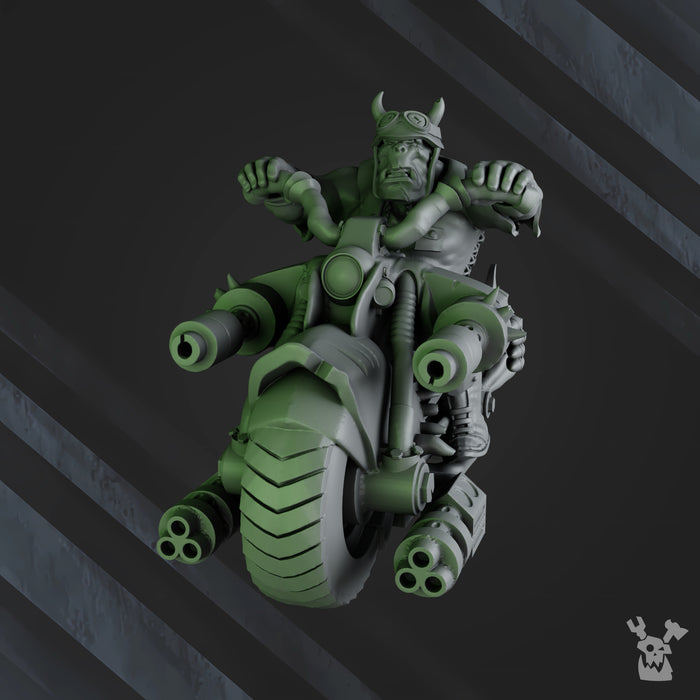 Hot Wheelz Biker B | Orc Marauders | Grimdark Miniature | DakkaDakka