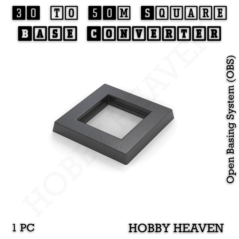 Square to Square Bases Size Converters 3d Print Full Range