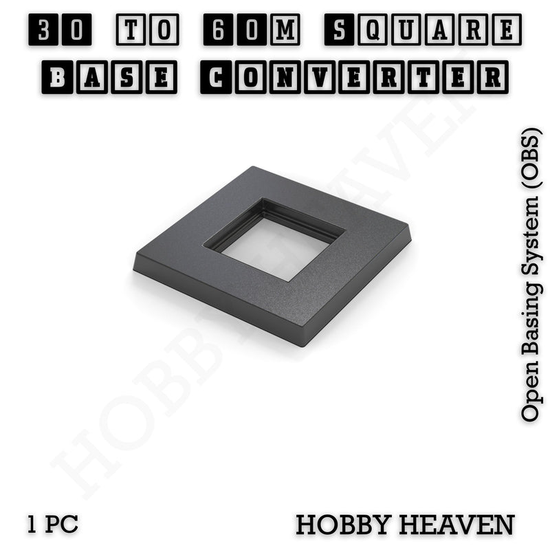 Square to Square Bases Size Converters 3d Print Full Range