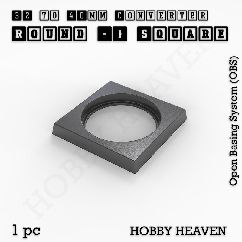 Round to Square Bases Shape and Size Converters 3d Print Full Range