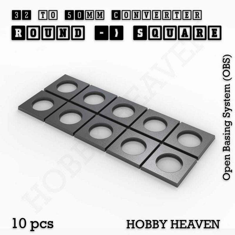 Round to Square Bases Shape and Size Converters 3d Print Full Range