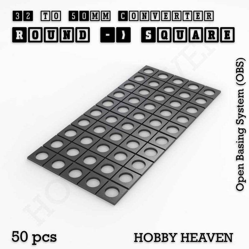 Round to Square Bases Shape and Size Converters 3d Print Full Range