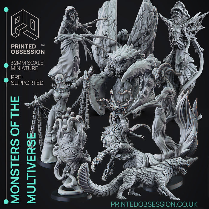 Monsters of the Multiverse Miniatures (Full Set) | Fantasy Miniature | Printed Obsession