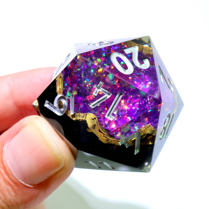Regal Relic | 33mm D20 | Oversized Geode Dice | Single Dice