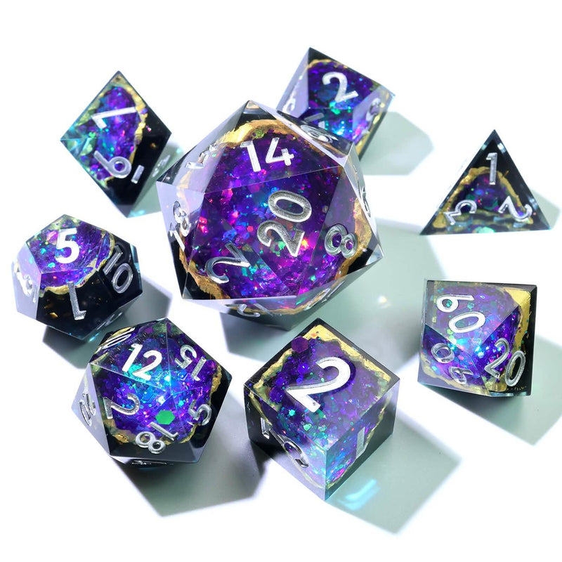 Royal Nebula | 33mm D20 | Oversized Geode Dice | Single Dice