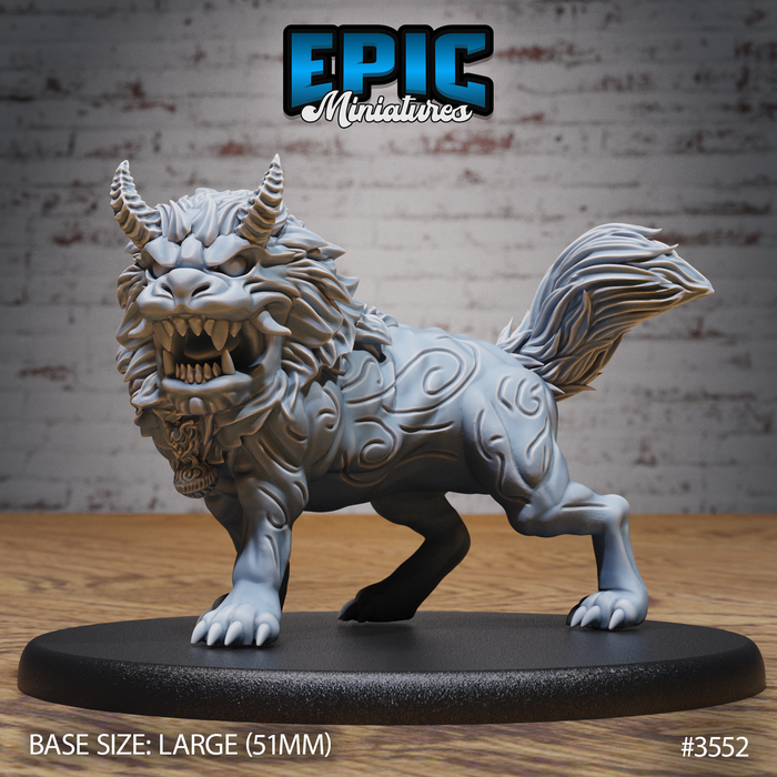 Guardian Fu Dog A | Iron Fist Tournament | Fantasy Miniature | Epic Miniatures