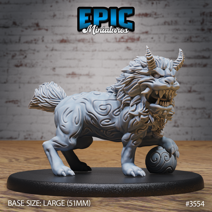 Guardian Fu Dog C | Iron Fist Tournament | Fantasy Miniature | Epic Miniatures