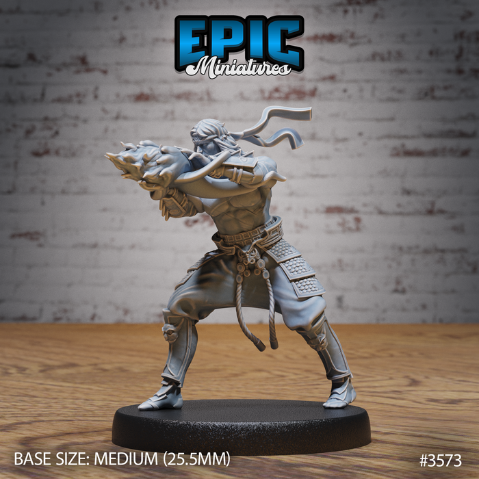 Fire Style Kung Fu Master C | Iron Fist Tournament | Fantasy Miniature | Epic Miniatures