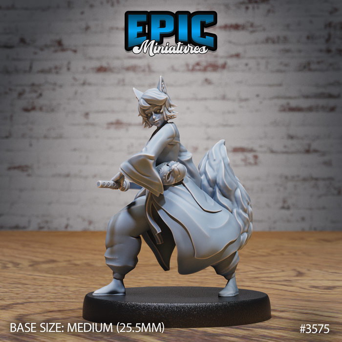 Kitsune Spirit Warrior B | Iron Fist Tournament | Fantasy Miniature | Epic Miniatures