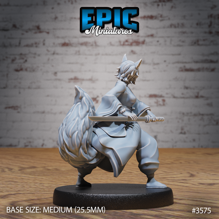 Kitsune Spirit Warrior B | Iron Fist Tournament | Fantasy Miniature | Epic Miniatures