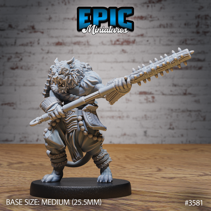 Tiger Folk Samurai B | Iron Fist Tournament | Fantasy Miniature | Epic Miniatures