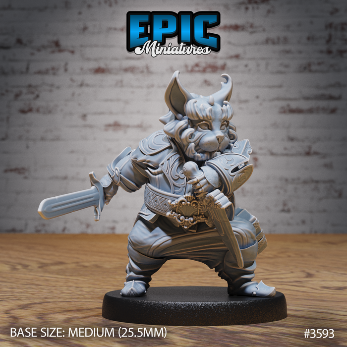 Eastern Cat Folk B | Iron Fist Tournament | Fantasy Miniature | Epic Miniatures