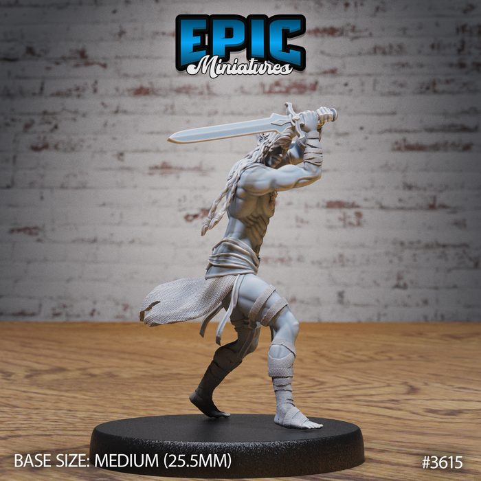 Cave Elf Barbarian Sword | Ice Age Madness | Fantasy Miniature | Epic Miniatures