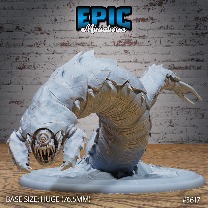 Frost Worm Attacking | Ice Age Madness | Fantasy Miniature | Epic Miniatures