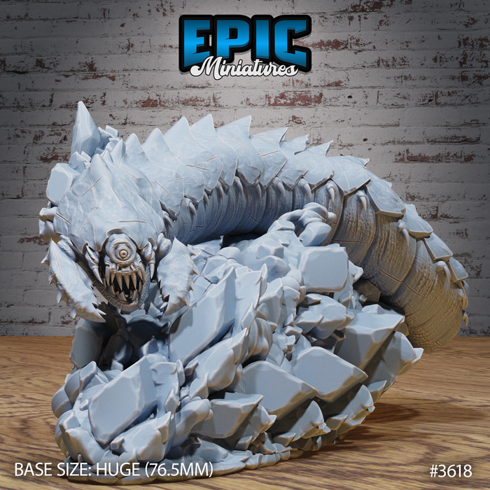 Frost Worm Chasing | Ice Age Madness | Fantasy Miniature | Epic Miniatures