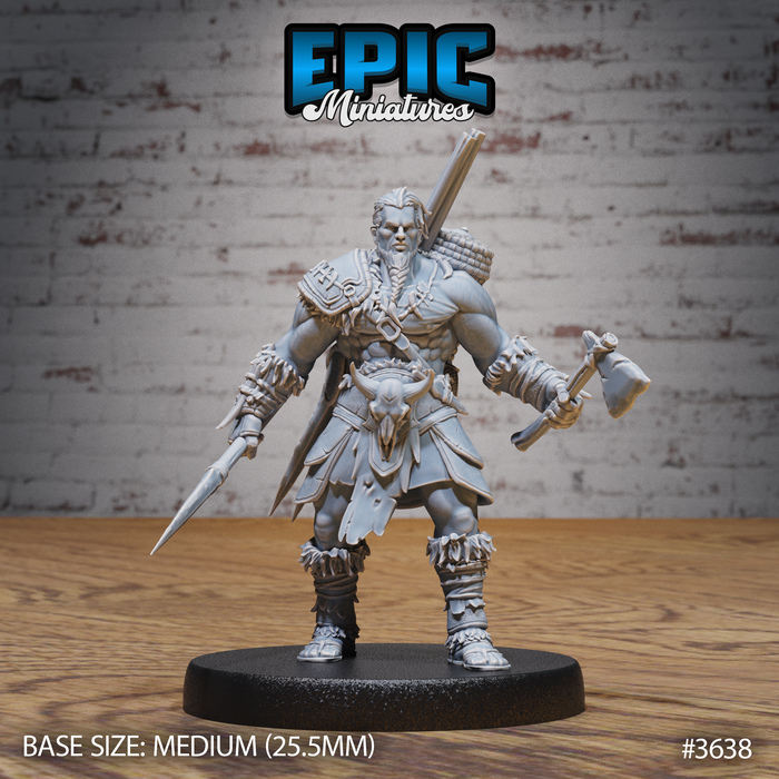 Barbarian Tribe Male Hunting | Ice Age Madness | Fantasy Miniature | Epic Miniatures