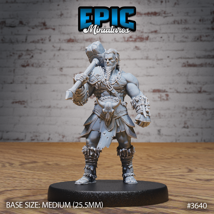 Barbarian Tribe Male Hammer | Ice Age Madness | Fantasy Miniature | Epic Miniatures