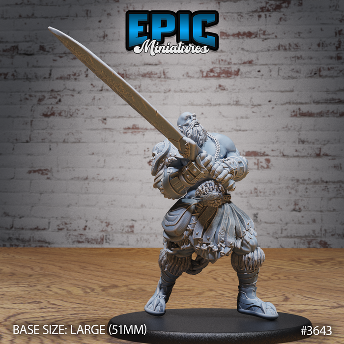Half-Giant Barbarian Sword | Ice Age Madness | Fantasy Miniature | Epic Miniatures