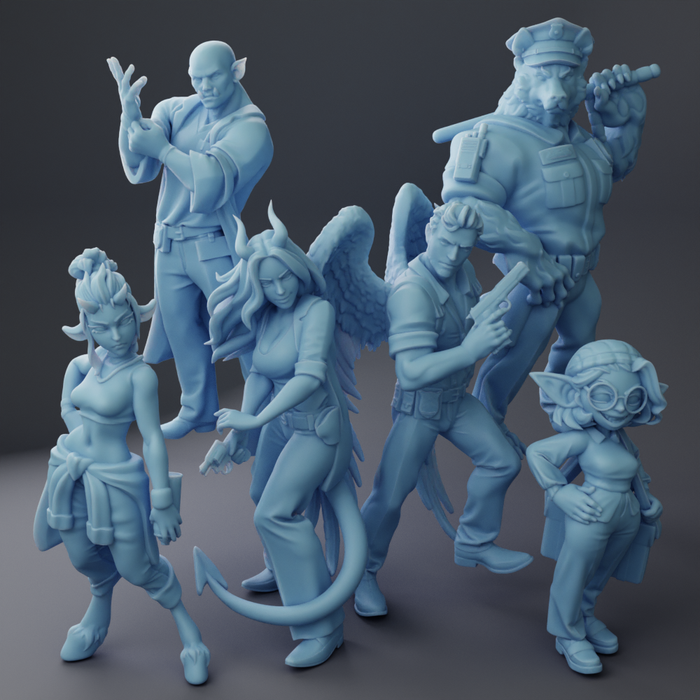 Fantasy Crime Drama Miniatures (Full Set) | Twin Goddess Miniatures