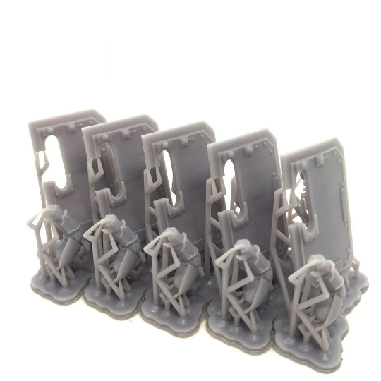 5x Space Warrior Shields | Square Boarding for First Warriors | Sci-Fi Grimdark Custom Bitz Wargaming Miniatures 28mm 32mm