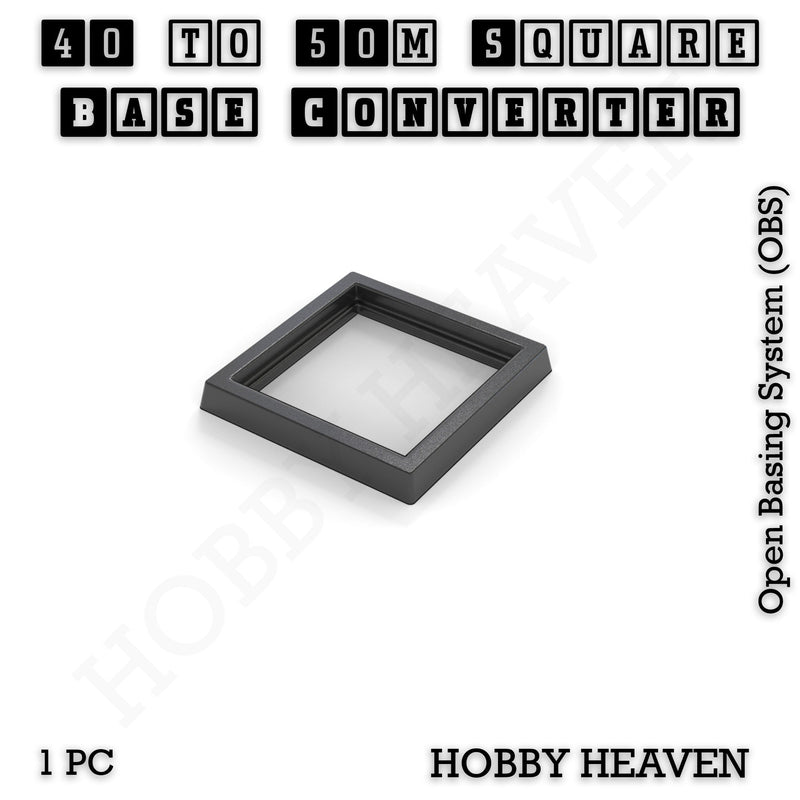 Square to Square Bases Size Converters 3d Print Full Range