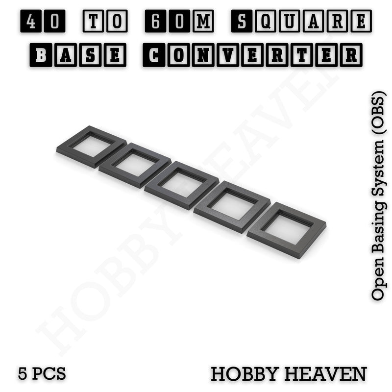 Square to Square Bases Size Converters 3d Print Full Range