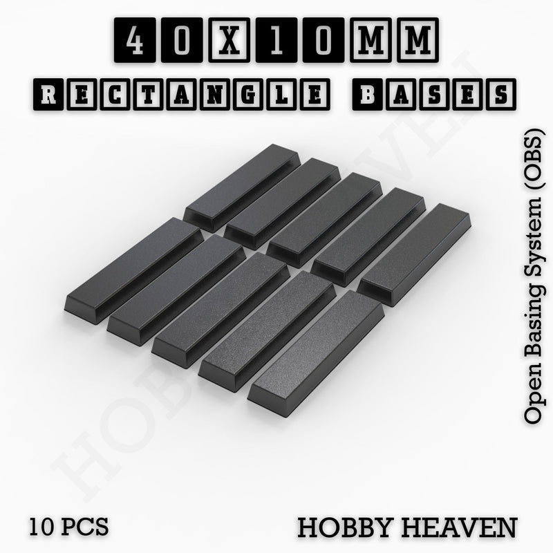 Rectangle Bases Range Sizes - 20x15mm to 75x25mm Small Sizes 3d Print Full Range Tabletop Games