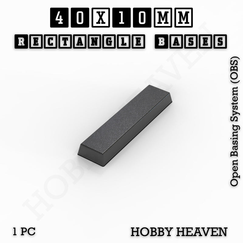 Rectangle Bases Range Sizes - 20x15mm to 75x25mm Small Sizes 3d Print Full Range Tabletop Games