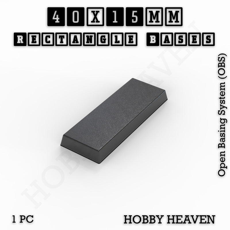 Rectangle Bases Range Sizes - 75x30mm to 125x40mm Medium Sizes 3d Print Full Range Tabletop Games
